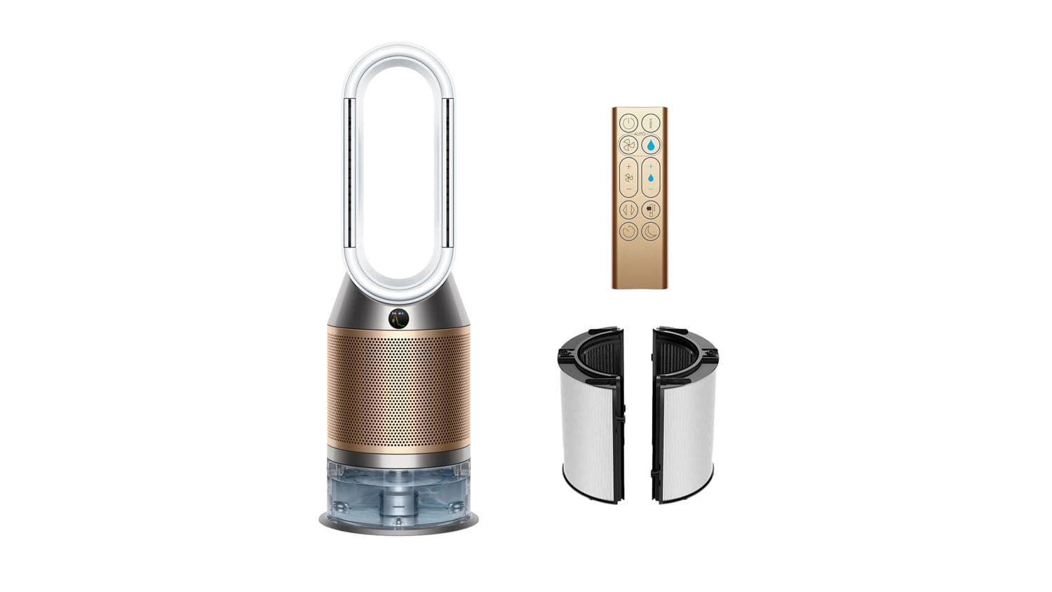 Dyson Purifier Humidify+Cool™ PH2 De-NOx Purificador, Umidificador e Ventilador - Branco/Dourado